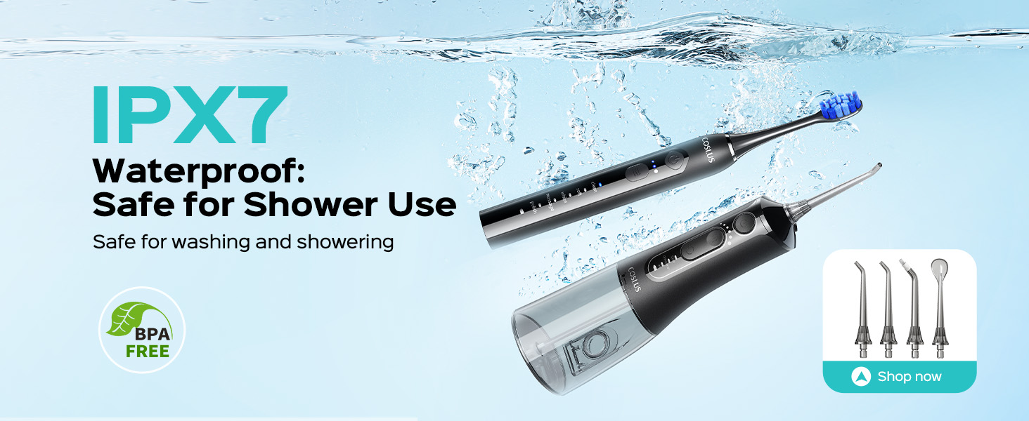 electric toothbrush with water flosser
