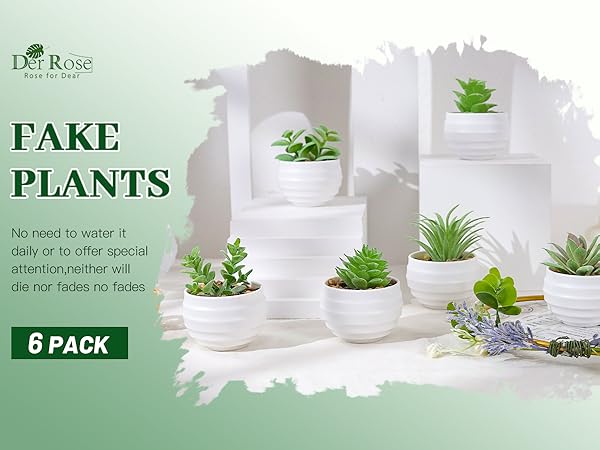 Succulents Plants Artificial in Pots Fake Plants Bedroom Aesthetic Living Room Office Bathroom Decor