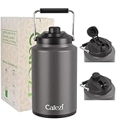 Cafezi 1 Gallon Water Jug, 2-in-1 Flip Straw and Spout Lid, Vacuum Insulated Stainless Steel 128 ...