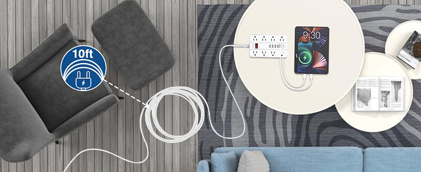 Power Strip with USB Ports