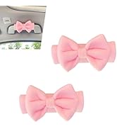YAWUROU 2 PCS Car Inside Roof Handle Cover, Soft Bow Door Pull Handle Protector, Anti-Scratch Gra...