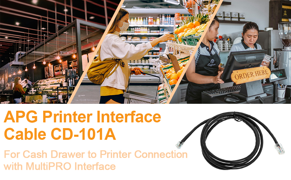 cash drawer cable printer