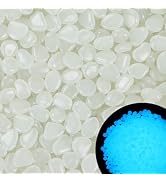 Kaiyuan Dynasty Glow in The Dark Rocks Outdoor Decorative Stones 300Pcs White Glow Stones Glowing...