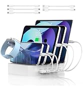 MSTJRY USB C Charging Station for Multiple Devices : 90W 5 Ports Multi Fast Charger for iPhone iP...