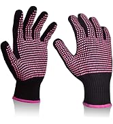 IYASA 2 Pcs Heat Resistant Gloves With Silicone Bumps, Professional Heat Proof Glove Mitts For Ha...