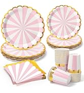 PCLMLES 96pcs Carnival Paper Plates Circus Party Plates and Napkins Cups Disposable Tableware Set...