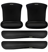VAGAU Premium Keyboard Wrist Rest and Mouse Pad Wrist Support, Ergonomic Memory Foam Set for Offi...