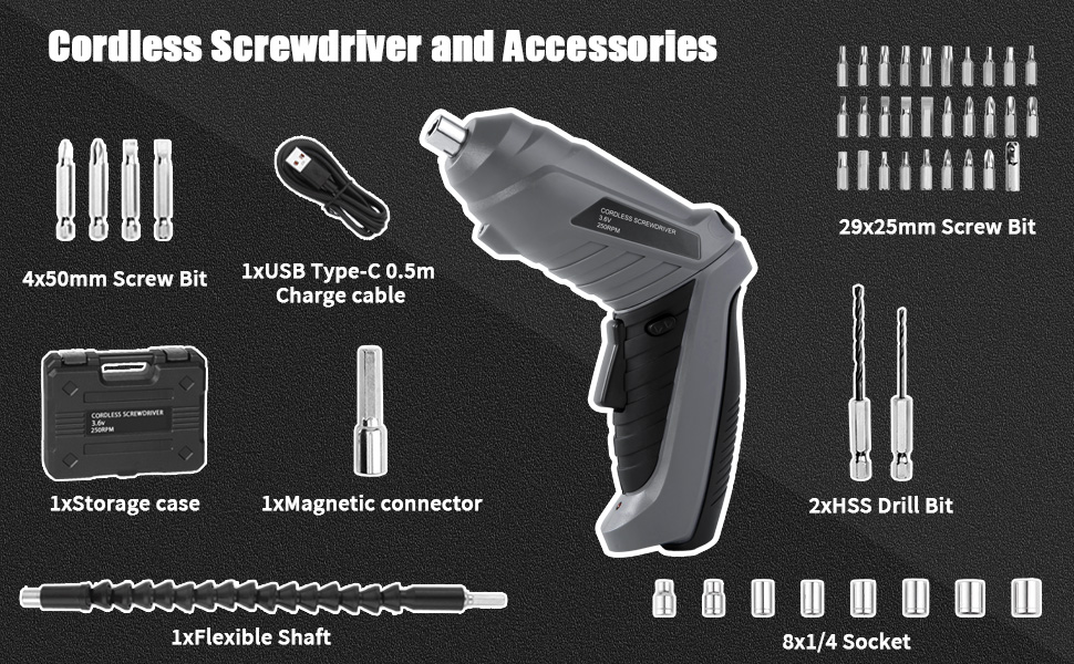 3.6V Cordless Screwdriver
