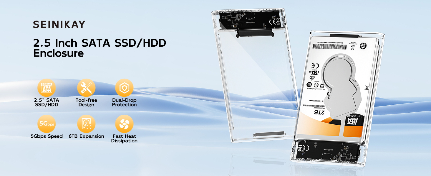 2.5 inch sata ssd hdd enclosure