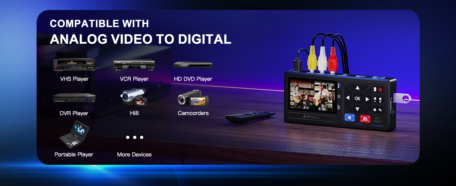 PORTTA VHS to Digital Converter