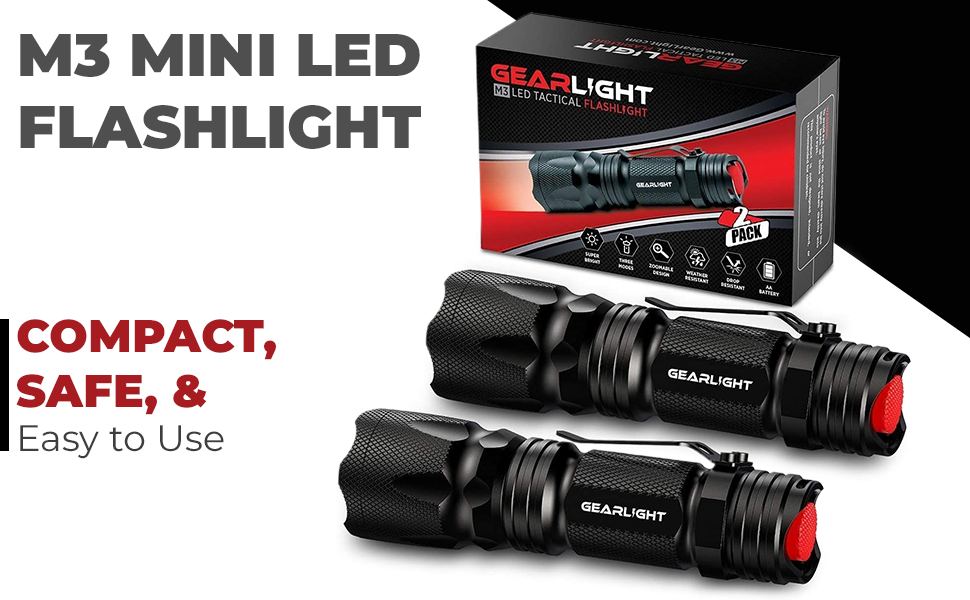 2 Bright Small Tactical Flashlights High Lumens Pocket Clip for Camping, Outdoor &amp; Emergency Use ?