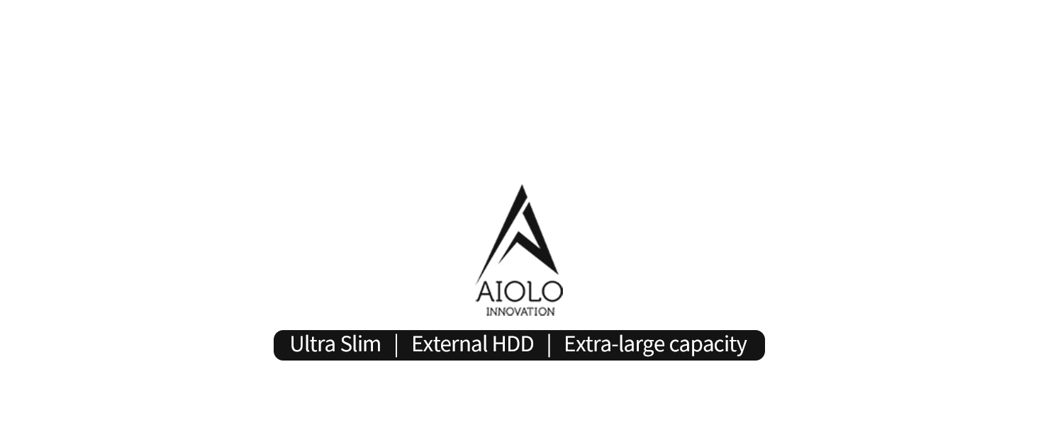 Atolo logo with text 'Ultra Slim', 'Eternal 180°', and 'Extra large capacity' beneath it, indicating product features.