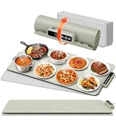 Colorlife Warming Mat for Food - Electric Warming Tray with Heat-Insulation Pad, 4-Level Temperat...
