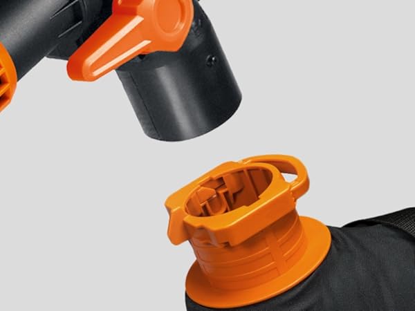 WORX WG509 Corded Leaf Blower/Vacuum/Mulcher - Easily Removable Bag