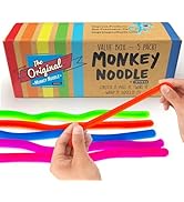 IMPRESA The Original Monkey Noodle Fidget Toy - 5 Pack - Stretchy Sensory Toys for Kids &amp; Toddler...