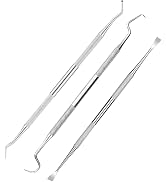 3 Pcs Stainless Steel Tooth Scraper Professional Dental Pick Scaler Teeth Tarter Plaque Remover C...