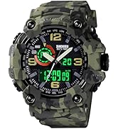 Gosasa Men's Large Face Outdoor Sports Watches Military S-Shock Watch Waterproof, Backlight, Alar...