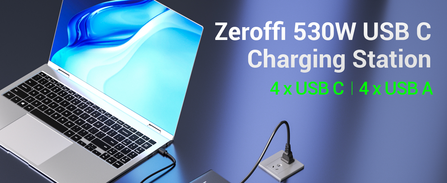 530W usb c charging station