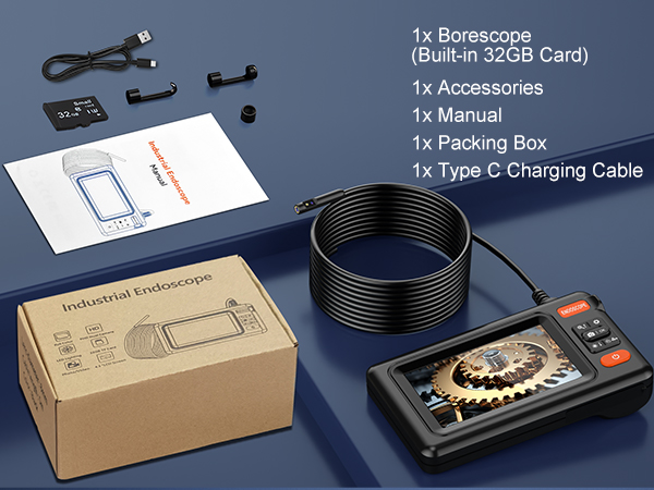 endoscope camera with light