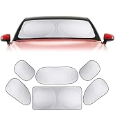 wipcowi 6 PCS Car Window Sunshade Set, Foldable Reflective Car Sun Shade Set, Dual-layer Heat Ins...