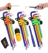 ELEAD Allen-Wrench Hex Torx Key Set: 29-Piece Rainbow Colored Allen Key Set, Long Arm Ball End, M...