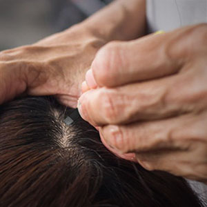 Plucking gray hairs