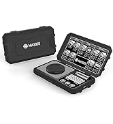 MAXUS Milligram Scale 50g/0.001g, Compact Mg Scale with 50g Calibration Weight, Black Powder Scal...
