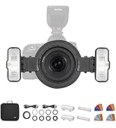 Godox MF12-K2 Macro Flash Kit, Two-Light Kit 2.4G TTL Flash with Built-in Lithium Battery to Cove...