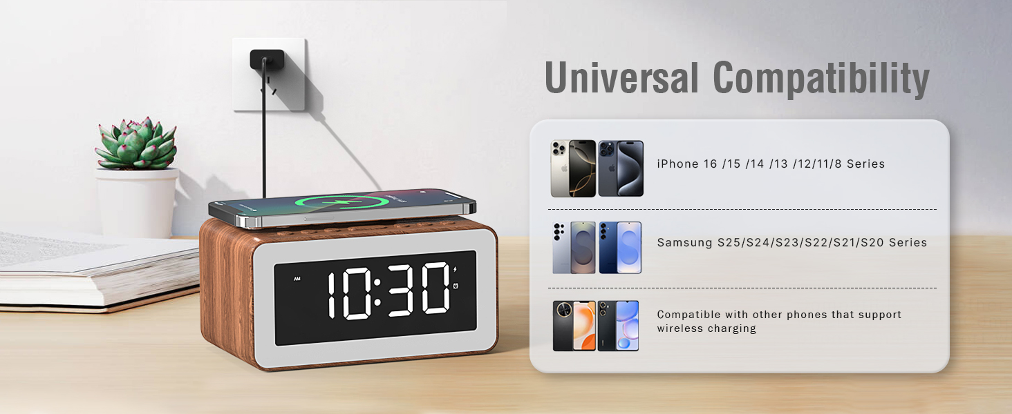 alarm clock with wireless charging wireless charger for iphone wireless charger for samsung