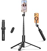ULANZI Magnetic Phone Tripod for iPhone, SK27 67" Extendable Selfie Stick with Remote, 360° Rotat...