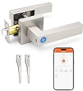 satin nickel smart door handle