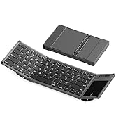 Inateck Foldable Keyboard with Touchpad, Bluetooth Wireless Mini Pocket Keyboard with 3 Bluetooth...
