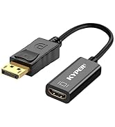 Kyper USKyper-564K (1 Pack) 4K DisplayPort to HDMI Adapter Cable 24K Gold Plated Uni-Directional ...