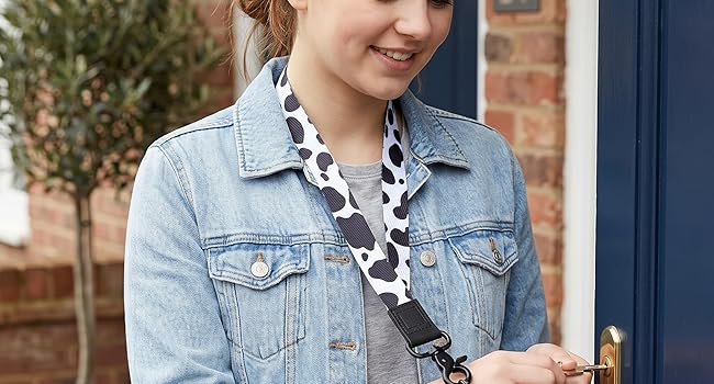 cow print lanyard