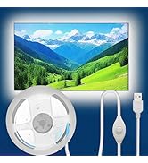 ZSLAIFU 5V LED Strip Lights, White USB LED Light Strip, 6.56FT Dimmable Cob LED Strip Light, High...