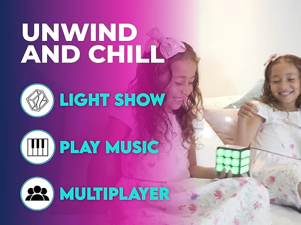 game cubes console that has light show and plays music