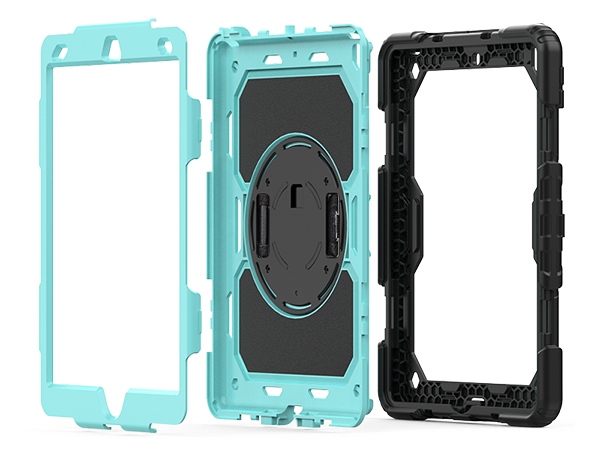 SEYMAC stock Case for iPad 9th 8th 7th Generation 10.2, Full-Body Drop Protection Case SkyBlue