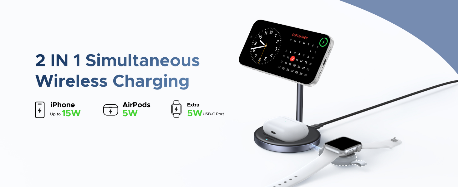 2 IN 1 Simultaneous Wireless Charging