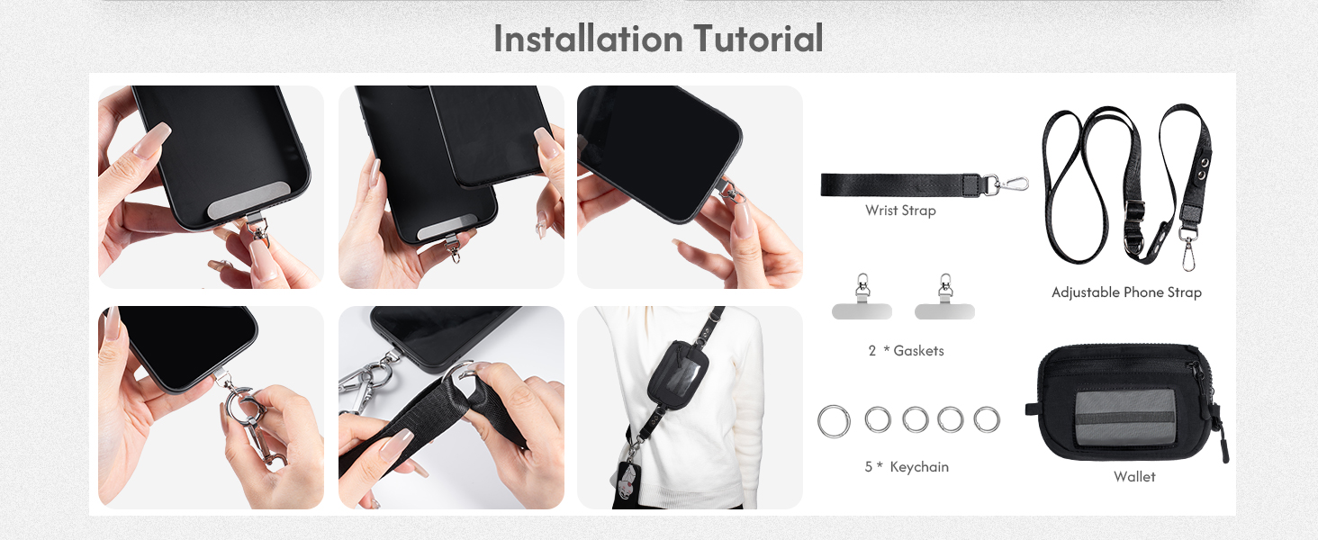 clip and go phone strap lanyard crossbody cross body adjustable cell wristlet wrist wallet rfid