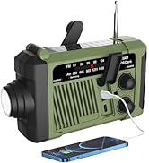 Bingxue Emergency Weather Radio(Model P96) AM FM,Solar/Hand Crank/USB Charging,Battery Operated,S...