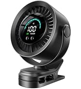 KIMMOO Portable Clip on Fan, 100-Speed Rechargeable USB Fan with LED Display, 360° Rotation &amp; Str...
