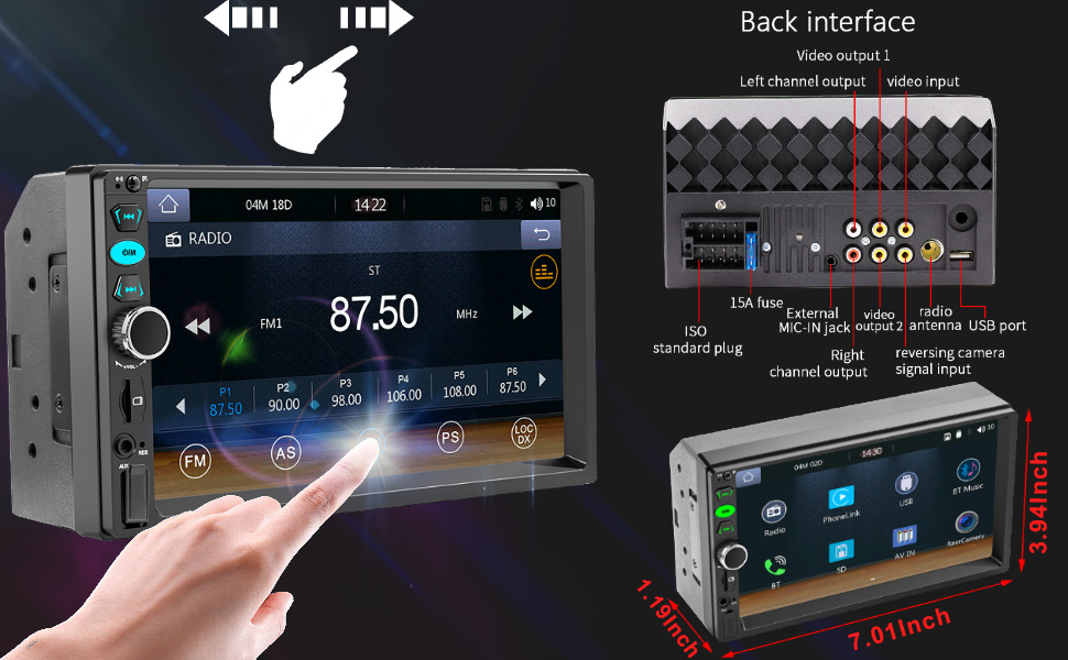 touch screen car radio