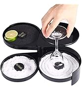 1 Pack 3 Tier Bar Glass Rimmer for Margarita and Cocktail, Bartender Tool,Salt Box Spice Container