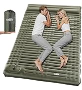 Elegear Double Sleeping Pad for Camping, 4" Ultra-Thick Self Inflating Camping Pad 2 Person with ...