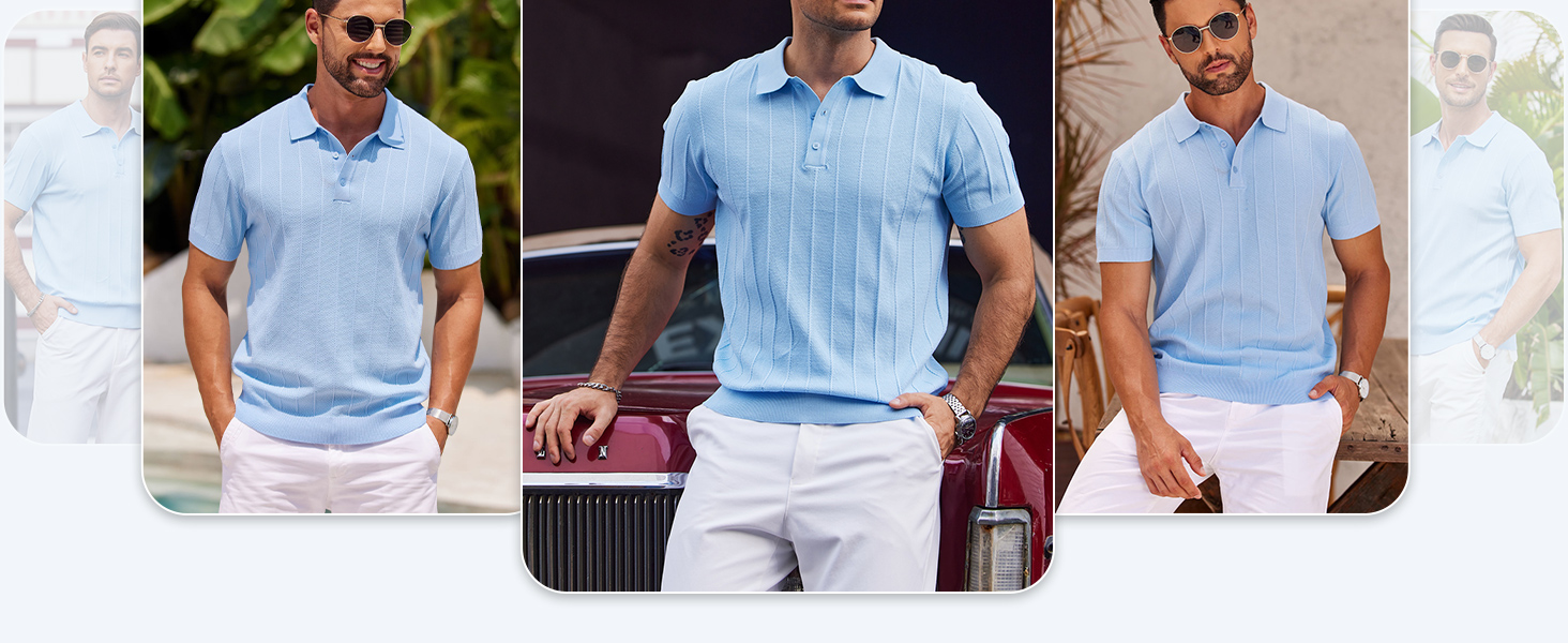 brown polo shirts for men coofandy shirts for men short sleeve mens ribbed polo