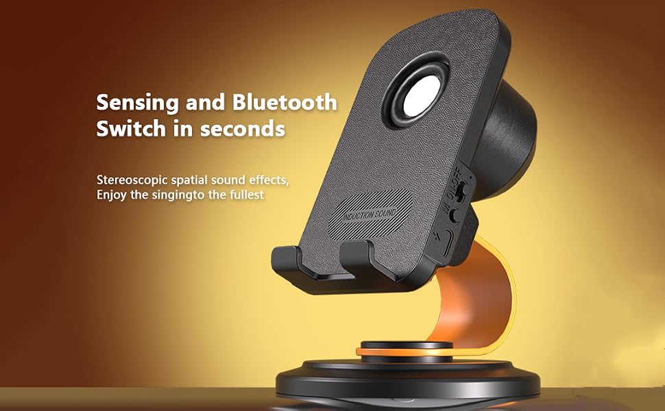 Wireless Phone Holder with Induction Speaker