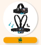 MiPremium Chest Harness Chesty Mount &amp; Head Strap for GoPro Hero 10 9 8 Max Go Pro Hero 7 6 5 3 4...