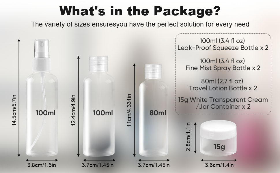 Travel Bottles Set