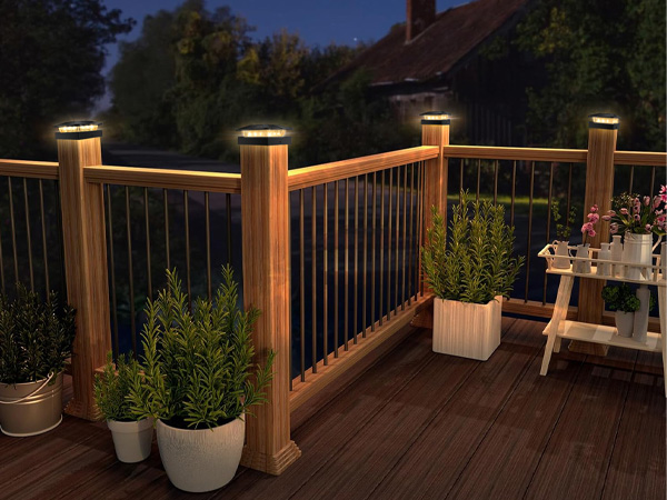 solar post lights outdoor waterproof