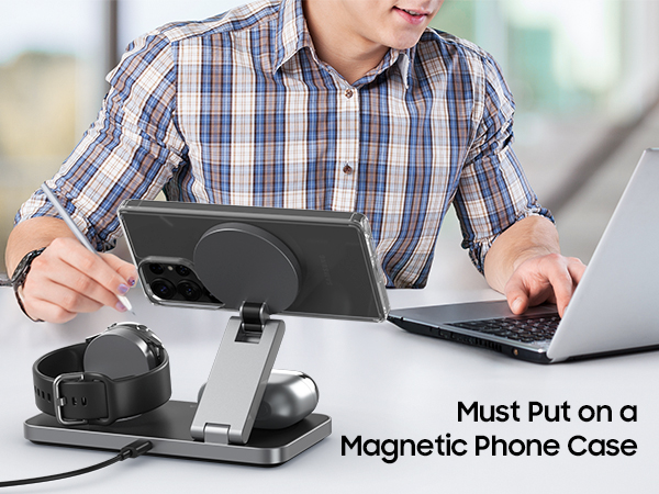 3 in 1 Foldable Magnetic Wireless Charging Station for Samsung